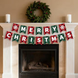 Christmas Banner Merry Christmas Banner Garland Red Green Merry Christmas Sign Banner Garland Wall Mantel Indoor Outdoor Hanging Christmas Decorations For Home Office Xmas Party Supplies