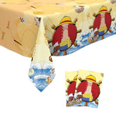 2Pcs Cartoon Themed Tablecloth Disposable Tablecover Birthday Party Supplies And Cartoon Decorations For Kid Boy Baby Shower Rectangle Tables 70"X42",2 Pack