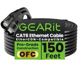GearIT CAT6 Ethernet Cable, EtherCON-Compatible (150 Feet) RJ45 Connectors for