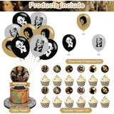 The Lord Of The Rings Party Decorations,Fellowship Of The Ring Birthday Party Supplies Includes Banner- Cake Topper - 12 Cupcake Toppers - 18 Balloons