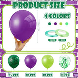 45 Pcs Cartoon Turtles Birthday Balloon Decorations Purple Dark Green Turtle Print Balloon Decor For Birthday Party Supplies