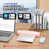 Portable Printer Wireless For Travel, D810 Bluetooth Thermal Printer Support For 8.5"X11" Us Letter, Inkless Compatible With Ios, Android, Laptop For Office, Car And Home With Carry Case, Black