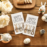 100 Easter Disposable Paper Decorative Guest Napkins, Easter Bunnies Hand Towel for Party Lunch Dinner Kitchen Bathroom