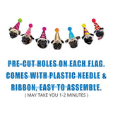 Pug Birthday Banner & Garland - Pug Bday Party Decoration