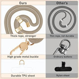 Cell Phone Lanyard,Crossbody Lanyard And Wrist Strap Premium Metal Buckle Phone Charms With 2 X Phone Patch Compatible With All Smartphone(Khaki)