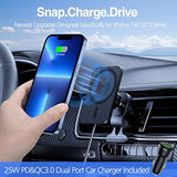 For Magsafe Car Mount Charger For Iphone 15, 15W Fast Charging, For Magsafe Car Charger, Powerful Magnetic Wireless Car Charger Air Vent Phone Holder For Iphone 15/14/13/12 Series With Car Charger