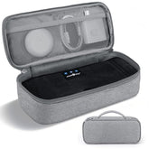 Travel Storage Case For Bluetooth Sleep Mask & Electronics, Polyester Organizer Bag With Partition Pockets, Adjustable Dividers, Shock-Resistant Design For Cables, Chargers & Accessories