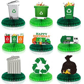 9 Pcs Garbage Truck Birthday Party Supplies Trash Truck Honeycomb Cent