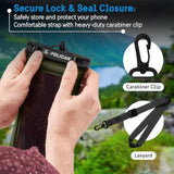 Marine - Ip68 Waterproof Phone Pouch/Case (Regular Size) - Floating Waterproof Phone Case - Iphone 14 Pro Max/ 13 Pro Max/ 12 Pro Max/ 11/ S23/ Pixel 7 - Detachable Lanyard - Olive Green