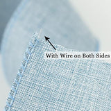 Wired Denim Ribbon Light Blue Wired Edge Ribbon 2.5 Inch Jute Ribbon F