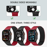 Double Sided Wearable Magnetic Band Compatible with Watch Band 49mm 46mm 45mm 44mm 42mm for Men Women, Soft Silicone Strap for iWatch Ultra SE