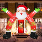 Inflatable Outdoor Christmas Decorations, 11 Ft Lighted Inflatable Christmas Santa Archway With Build In Led Light, Outd