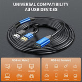 Usb 2.0 Type A Male To A Female Active Repeater Extension Cable 50Ft, High Speed 480 Mbps