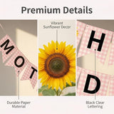 Happy Mother's Day Decorations Banner, Mother's Day Decor Sign Sunflower Theme for Mom Women Party Supplies Celebrations
