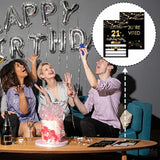 21Th Birthday Invitations With Envelopes - Black Gold Glitter Fill-In Invites Cards - Surprise Birthday Party Invitation Card For Him/Her - Adults Birthday Party Favors Supplies Decorations (20 Pack)