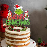 Merry Christmas Cake Topper Christmas Birthday Decorations Whoville Decorations Party Supplies