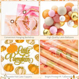 Little Pumpkin 1st Birthday Party Decorations Fall Balloons Garland Arch Kit Banner Tablecloth
