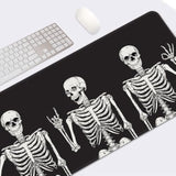 Black Skull Large Mouse Pad Non-Slip Desk Pad Keyboard And Mouse Desk Mat Gaming Mousepad For Game, Office & Home, 31.5 X 11.8 In