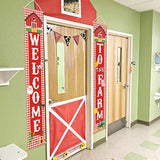 12x71" Farm Animal Porch Banner Barnyard Door Decorations for Party/Baby Shower