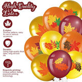 45pcs Thanksgiving Fall Leaves Balloons Orange Gold Burgundy Maple for Autumn Party Decor