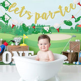 "Let's Par-Tee" Golf Banner: Glitter Decor for Birthday & Retirement Parties