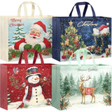 12 Pack Extra Large Christmas Gift Bags With Handles, Reusable Non-Woven Christmas Bags For Presents Wrapping Holiday Xmas Party Favors Supplies(16.7" X 12.6" X 6.7")