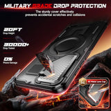 For Galaxy A35-5G Phone Case: Samsung A35-5G Case With Tempered Glass Screen Protector, Compatible With Magsafe Military-Grade Heavy Duty Rugged Cover With Camera Cover Stand For A 35 6.6", Black