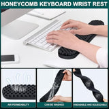 3 In 1 Set Ergonomic Mouse Pad With Wrist Rest, Keyboard Wrist Rest, Non-Slip Desk Pad, Memory Foam Breathable Support For Prolonged Typing And Mouse Use, Relief From Wrist Fatigue