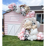 Pink Cow Balloon Garland Kit: Cowgirl Party Decorations