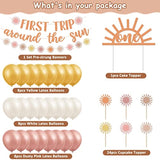 First Trip Around Sun Boho 1st Birthday Banner Girl Party Decor