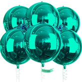 Dark Green Orbz Balloons: 22" Foil Party Decorations - 6 Pcs