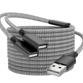 6.6Ft Usb A Male To 2 Female Cable, Usb Splitter 1 In 2 Out Support Charging And Data Transfer For Printer/Keyboard/Flash Drive/Laptop/Led Etc(Black)