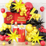 60pcs 26" Yellow Explosion Star Balloons for Birthday & Party Decorations
