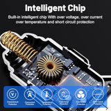 6-In-1 Multi-Port Car Charger With Voltage Detection, 2Pd+3Usb+Qc3.0 Fast Charge Cigarette Lighter Plug Adapter Compatible With Iphone,Android,Samsung,Ipad Pro And More