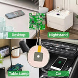 2Pcs 20W Max Qi Wireless Charger Pcba Module Coil, Diy Fast Charging Circuit Board With Type-C Port, Overheating Protection For Car And Furniture Mods (Without Wire) (Without Wire)