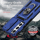 Galaxy S22 Case with Screen Protector - Military Grade 20ft Drop Tested Shockproof Protective Phone Case for Samsung Galaxy S22 Blue
