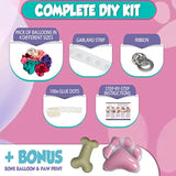 All-In-1 Paw Balloon Garland Arch Kit With Bonus Bone & Paw Print Balloons – Pink Paw Balloons Girl For Paw Birthday Decorations Girl – Paw Party Supplies