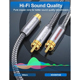 Rca Y Splitter Rca/Phono Splitter Cable 1 Female To 2 Male Gold-Plated Plug Rc