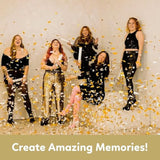 Gold & Silver Confetti Poppers Confetti Cannon | 6 Pack | Party Poppers Decoration For Wedding, Engagement, Graduation, Birthday | Wedding Party Favors | Launches 25 Ft | 12 Inch |