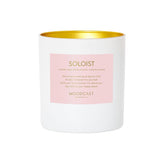 Soloist Scented Candle - Aesthetic Candle For Home, Turkish Rose, Black Current & Wood, Clean Coco Wax Blend, Vegan, Paraben Free, 45-Hour Long Lasting Burn - 8Oz