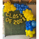 16.5Feet Yellow Blue White Balloons Arch Garland Kit For Graduation Party Birthday Party Baby Shower Decorations