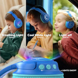 iClever Kids Bluetooth Headphones with LED Lights, BTH18 Safe Volume 74/85/94d
