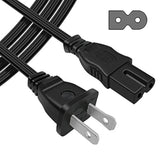 6ft UL 2-Prong AC Power Cord for PS1/PS2, TVs, Routers, Speakers