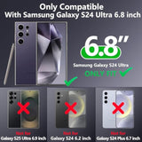 For Samsung Galaxy S24 Ultra Case, Samsung S24 Ultra Phone Case With Built In Kickstand, Shockproof/Dropproof Grade Protective Cover For Galaxy S24 Ultra 5G (Night Purple/Baby Pink)