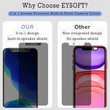 Privacy Screen Protector With Front Slide Camera Cover Compatible For Phone 13/13 Pro/Phone 14, Anti-Spy Tempered Glass Screen Protection And Spy Cover Protect Privacy, Not Affect Face Id