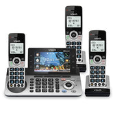 Is8251-3 Business Grade 3-Handset Expandable Cordless Phone For Home Office, 5" Color Display, Programmable Short Cut Keys, Smart Call Blocking, Answering System,Bluetooth Connect To Cell