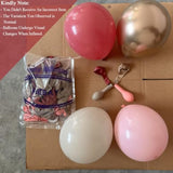 Retro Rose Baby Pink Champagne White Sand Balloons Garland Arch Kit, 146Pcs Latex Balloons Different Sizes 18 12 10 5 Inch For Party Decorations, Wedding Backdrop, Birthday, Graduation