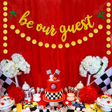 Be Our Guest Gold Sign Banner, Reception Banner For Beauty And The Bea