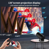 Smart Projector, Mini Projector 4K With Wifi And Bluetooth, Portable Projector With Wifi 6 & 5G, 180° Rotation, Auto Keystone, 35"-130" Display, Home Theater Video Projector