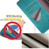 Compatible With Samsung Galaxy A16 5G Wallet Case With Rfid Blocking Credit Card Holder,Flip Book Pu Leather Protective Cover Women Men For Samsung A16 Phone Case Blue Green